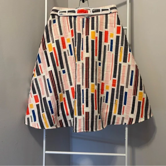 Anthropologie Hutch Multicolor A-Line Skirt with Belt - Picture 4 of 6